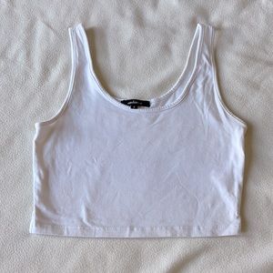 Crop white tank